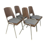 Series of 4 baumann barrel chairs