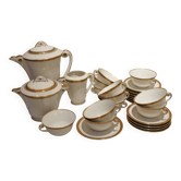 Service à thé ou à café en porcelaine de Limoges vers 1950