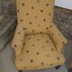 Pair of light mustard yellow English armchairs