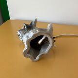 Fox Terrier lamp in vintage porcelain