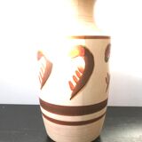 Former Vase Grand Ceramics Beige - Painting Germany 70s Vintage