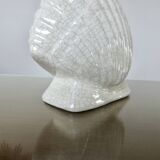 Italian "shell" lamp in cracked ceramic from the 70s and 80s