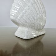Lampe " coquillage " Italy en céramique craquelée années 70 80