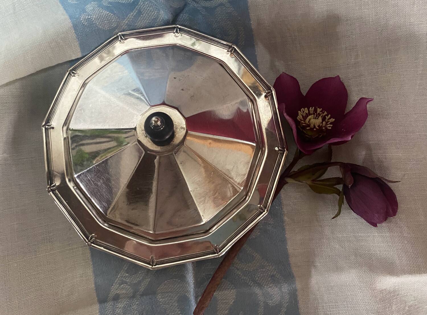 Gainsborough stamped silver plated butter dish