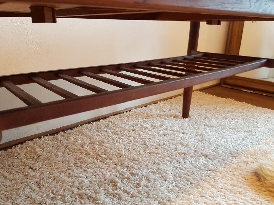 Scandinavian coffee table circa 1960 - by F. Ohlsson in teak (model Sesam, brand Tingstrom)