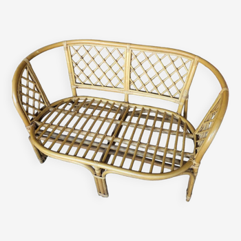 Rattan bench from the 70s