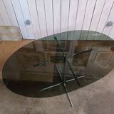 70's smoked glass table