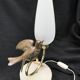 1940-50 perched bird lamp, alabaster, brass and regula
