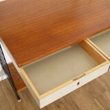 Teak wall-mounted shelf/desk, string design 1960