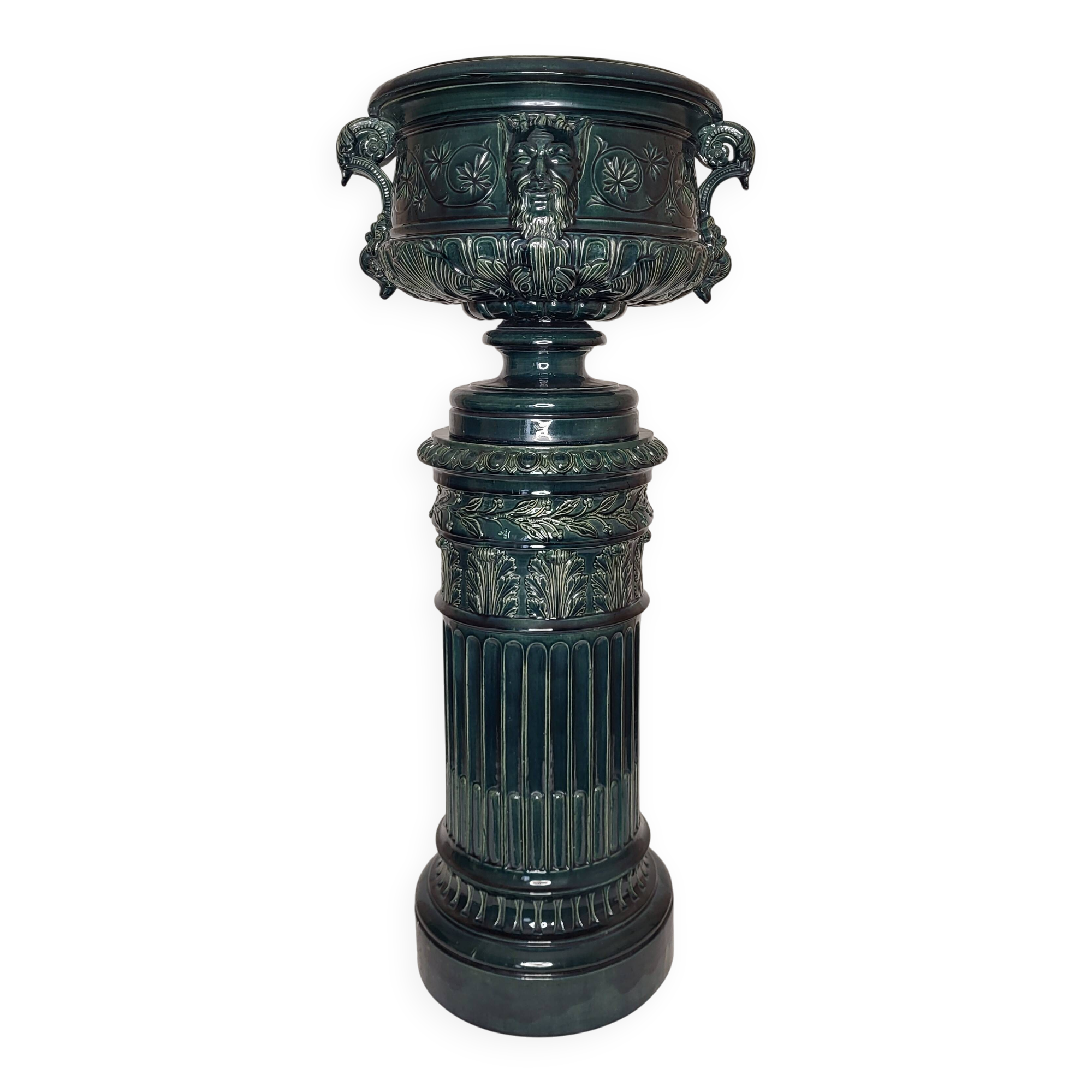 Column and its flowerpot by Johann Peter Gréber (1820-1898)