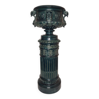 Colonne et son cache-pot de Johann Peter Gréber (1820-1898)