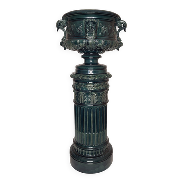 Colonne et son cache-pot de Johann Peter Gréber (1820-1898)