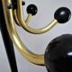 Bistro candracking bistro black metal and gold vintage wood balls