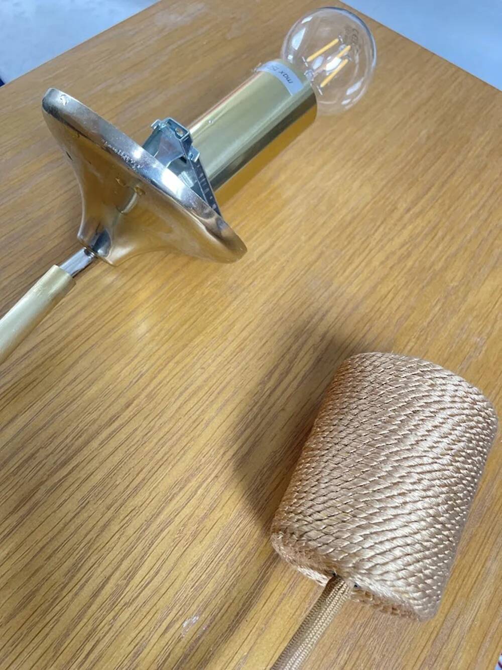 Vintage German DORIA Suspension in Cracked Glass 1960s