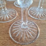 Service of 6 chissed wine glasses