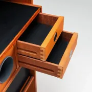 Erik Buch boomerang dry bar set in teak Dyrlund Denmark 1960