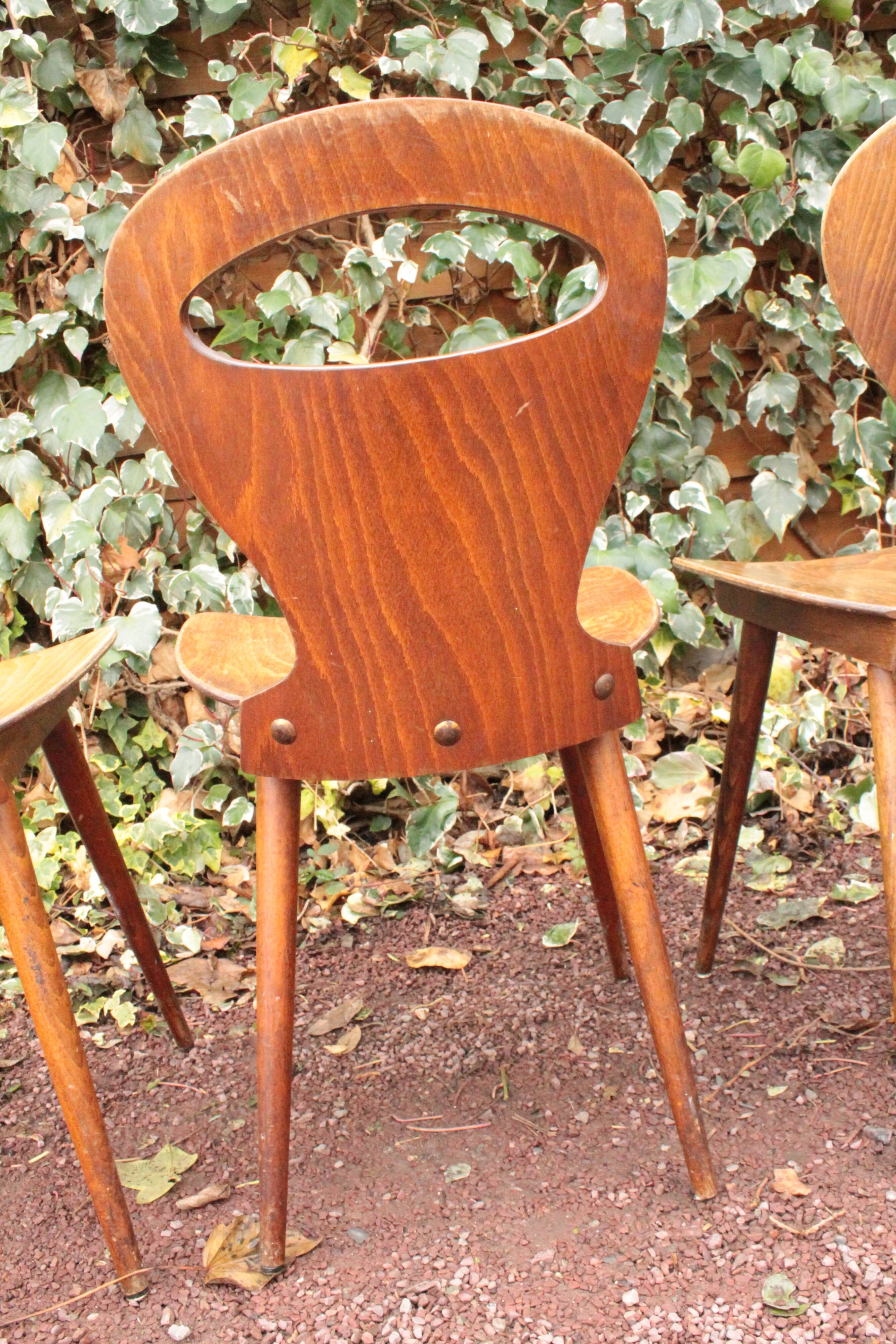 Set of 4 Baumann chairs, model called ant