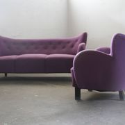 Danish 1930s Club Sofa, Style of Fritz Hansen & Flemming Lassen