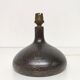 Vintage ceramic lamp signed F. Comte lampshade flowers