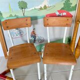 Pair of vintage school chairs