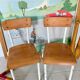 Pair of vintage school chairs