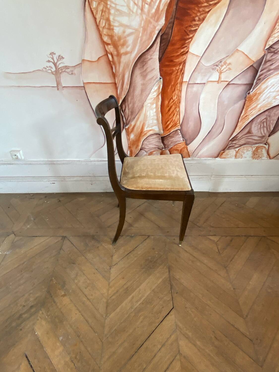 Chaise en acajou style Regency