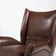 Pair of Italian Wingback Lounge armchairs Gio Ponti style, 1950's