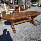 Solid oak farmhouse table, 220×90cm