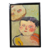 PETROVITCH (20th century) "The two children" Oil on canvas