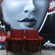 1950s red velvet movie armchairs