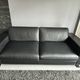 Grand canapé 3P cuir noir Roche Bobois