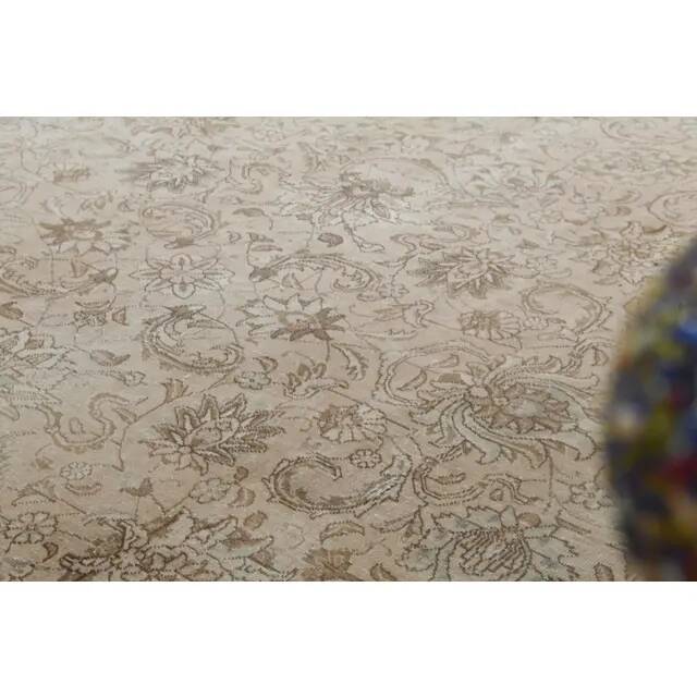 1970s Vintage Persian Handmade Wool Orange Area Rug 282x384