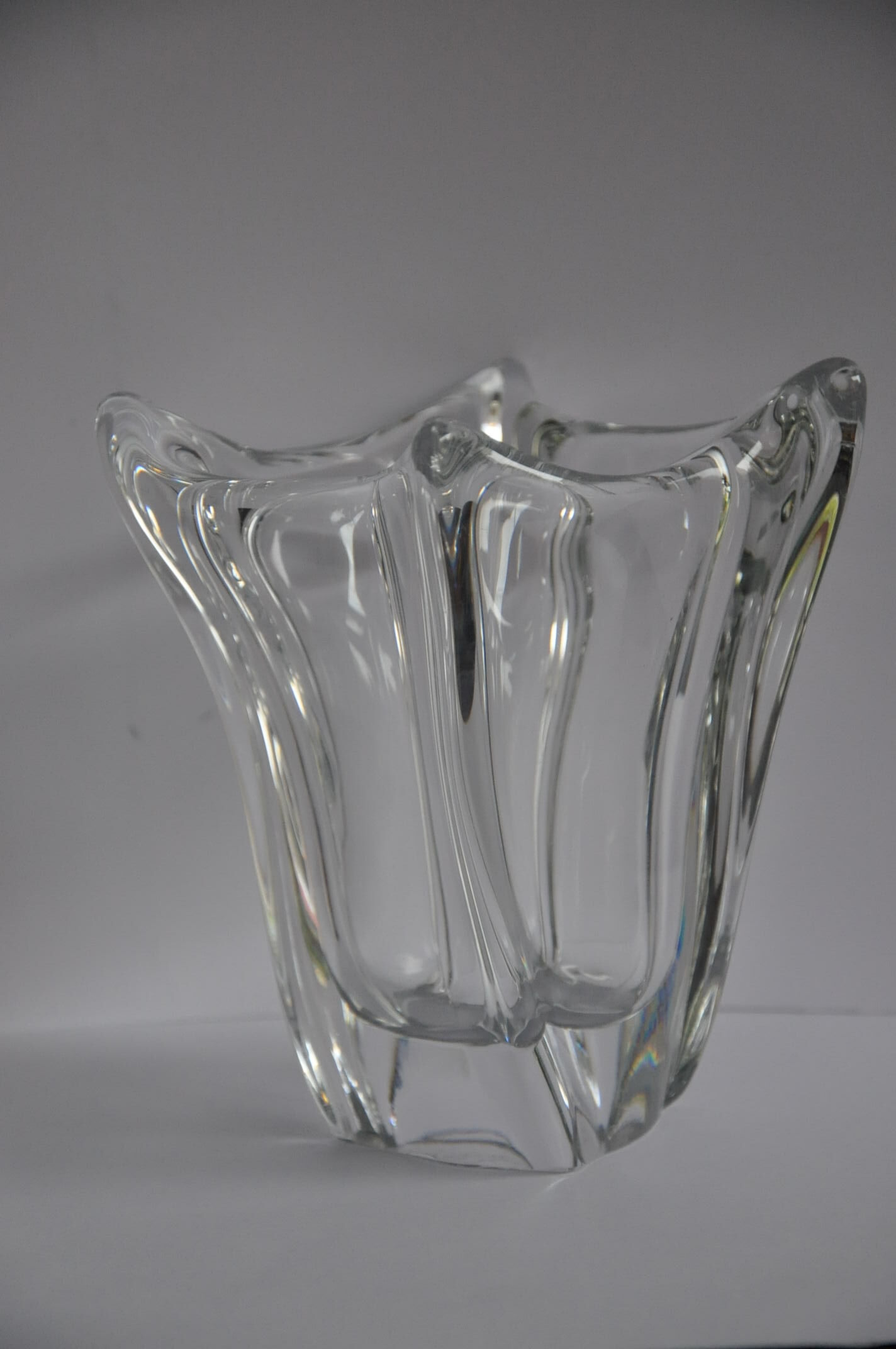 Signed vintage Daum Crystal vase