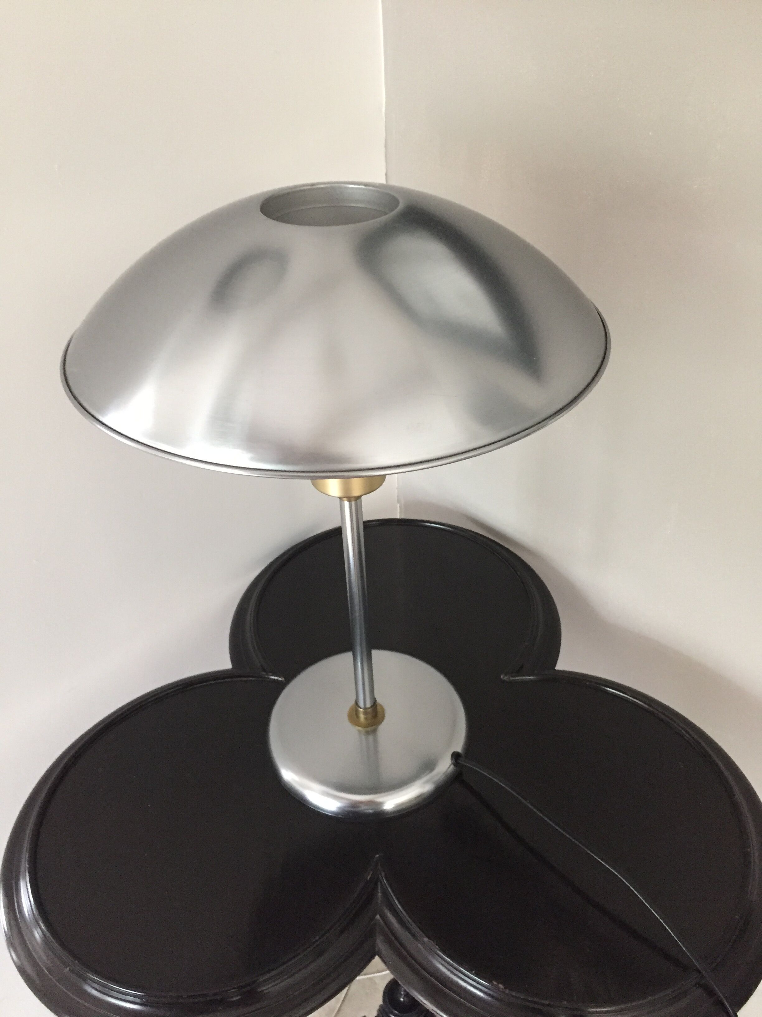 Mushroom lamp 70s glass and metal