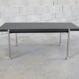 Table basse acier chromé et ardoise