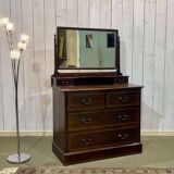 English mahogany dressing table from the early 20th century - L=1m, D=53cm, H=1m50.