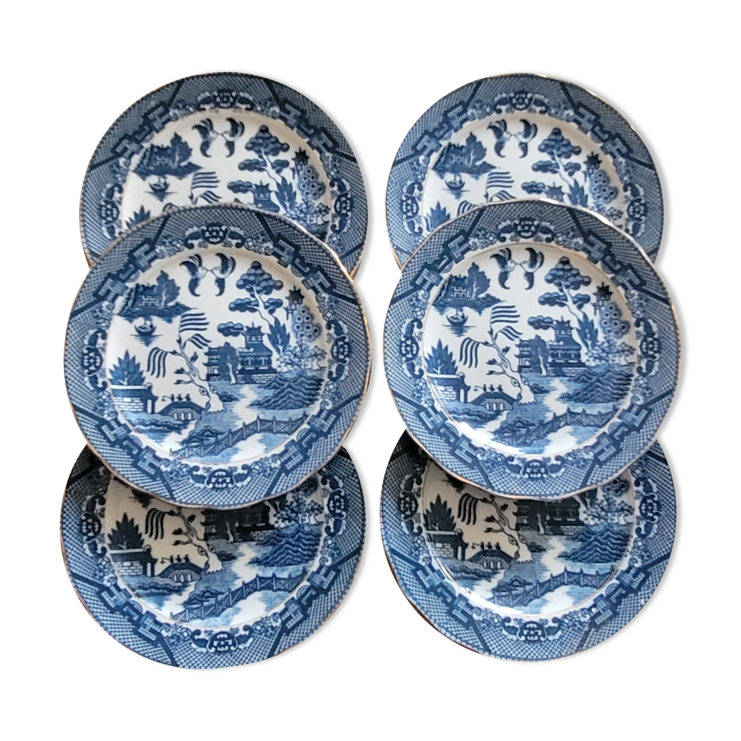 Set 6 plates with Japanese pattern