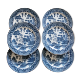 Set 6 plates with Japanese pattern