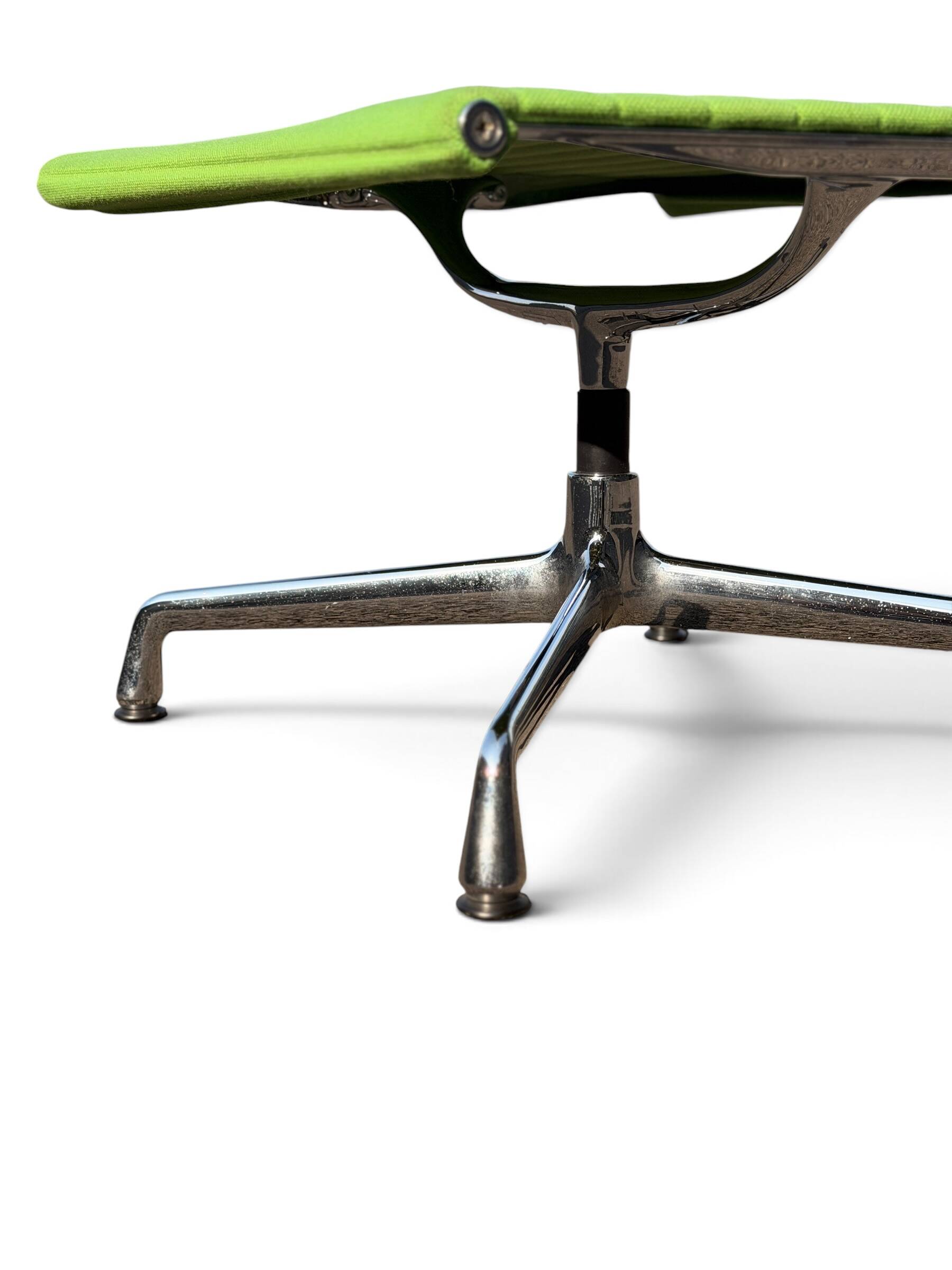 Eames EA 124 Armchair & EA 125 Ottoman for Vitra - Green Fabric