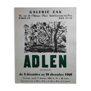 Affiche exposition 1960 Galerie