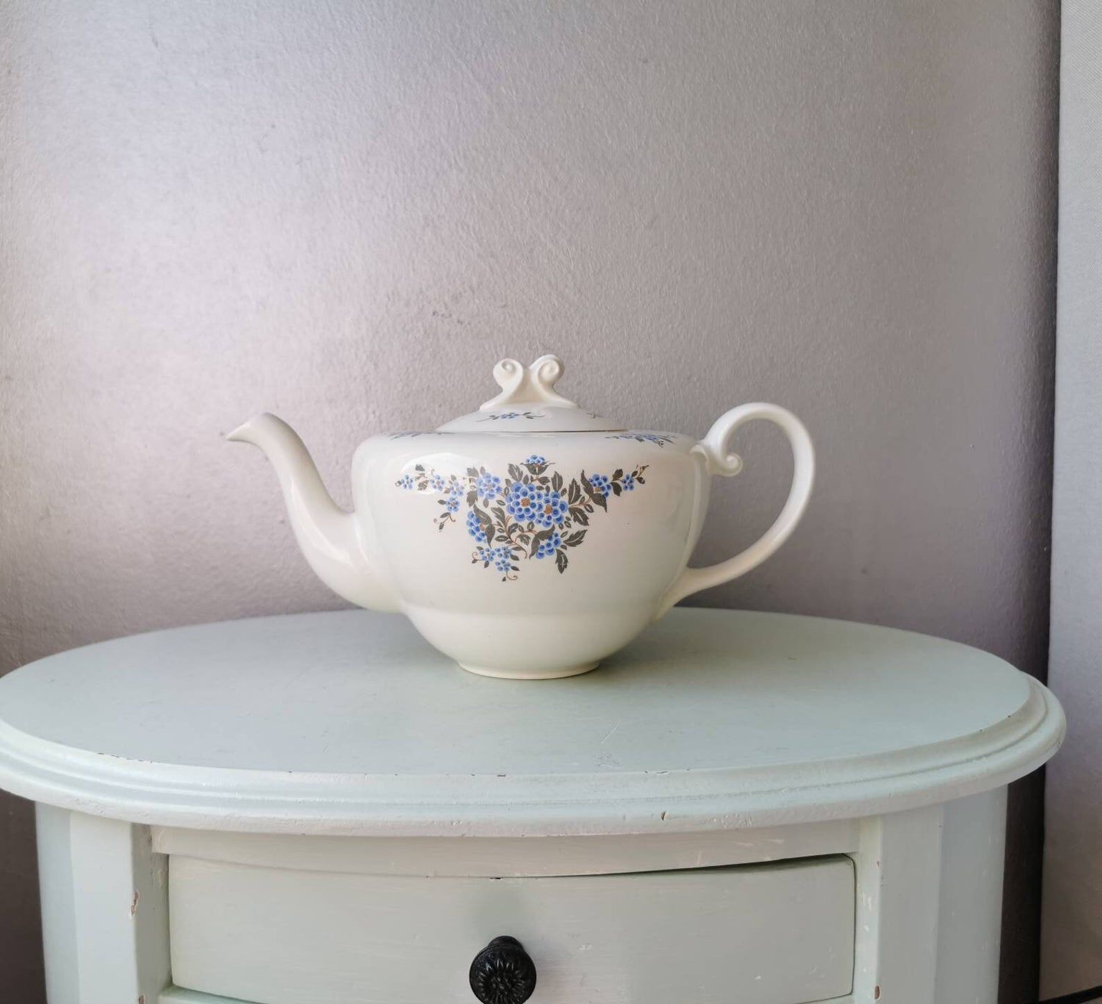 Mid-century porcelain teapot P. Regout Maastricht 1950s
