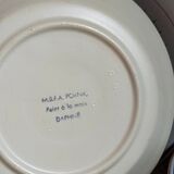 Five vintage MBFA PORNIC ceramic soup plates Daphné service