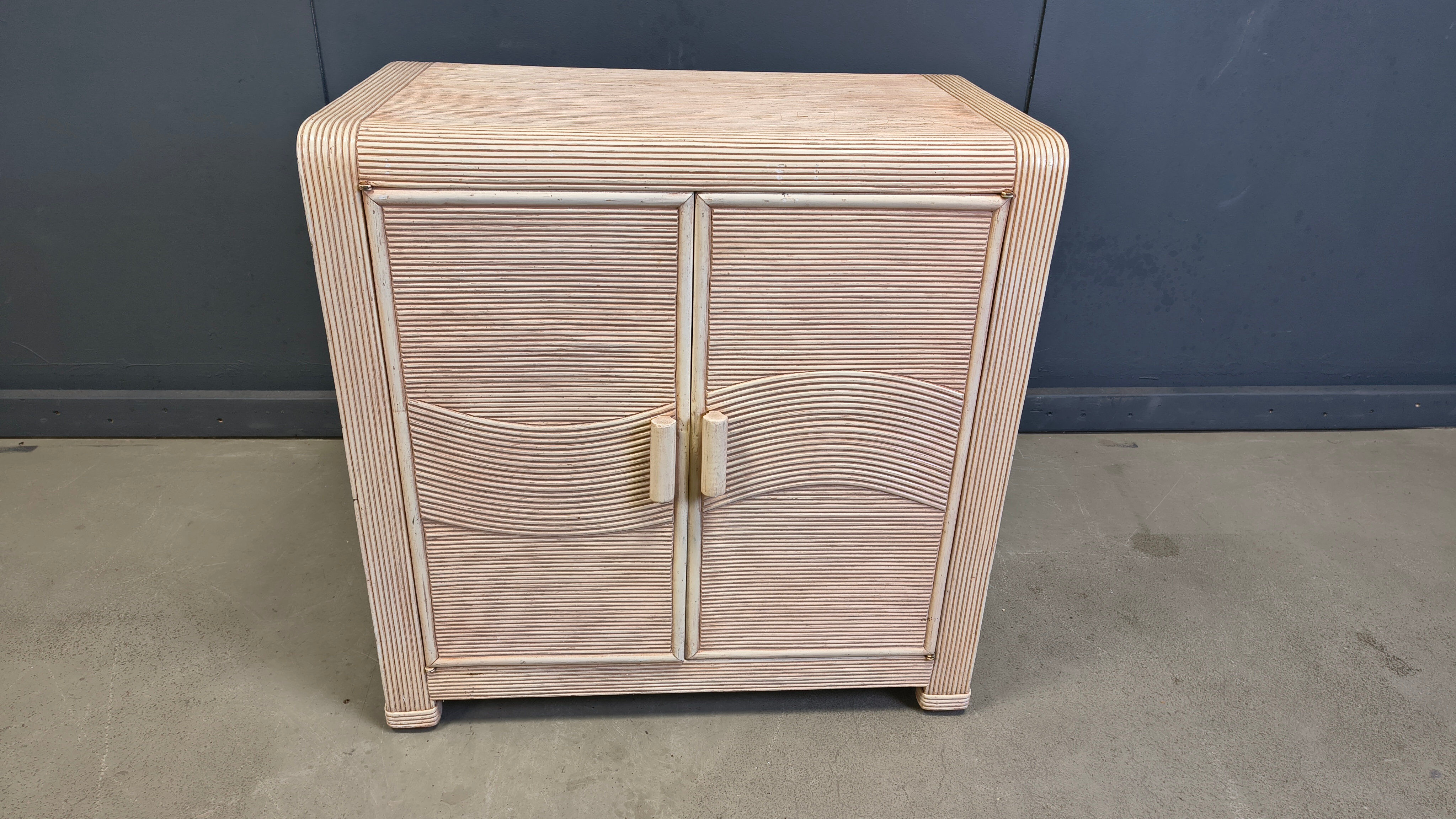 Vintage pencil reed cabinet, 1970s