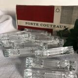 Set of 12 knife holders, diamond cut