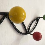 Wall-mounted coat rack with balls, Feraud style, 1960s