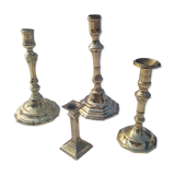 Lot of 4 chandeliers golden bronze 18th and 19th