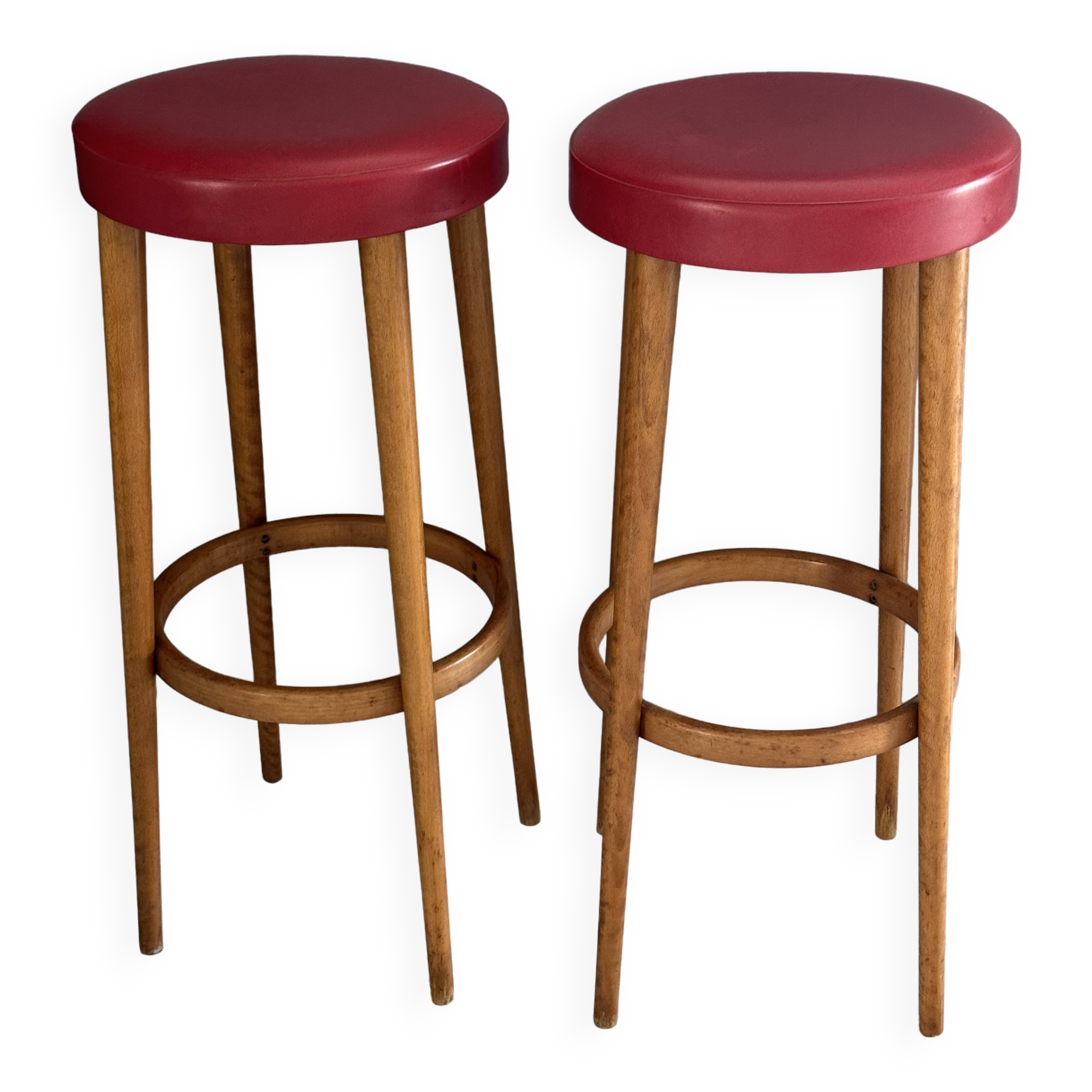 Pair of Bar stools from Baumann vintage 1970s