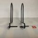 Pair of black metal bookends B
