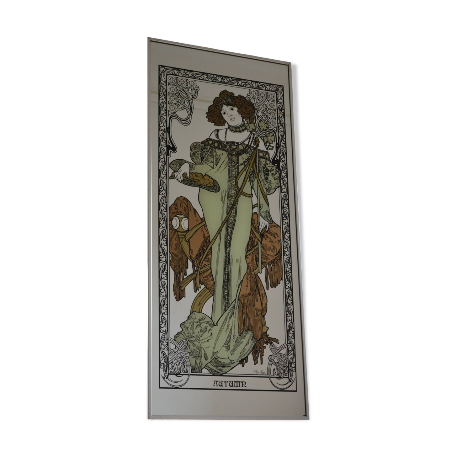 Large mirror "Autumn" after Mucha 82 / 35 cm