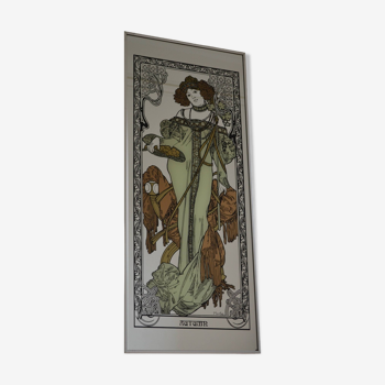 Large mirror "Autumn" after Mucha 82 / 35 cm